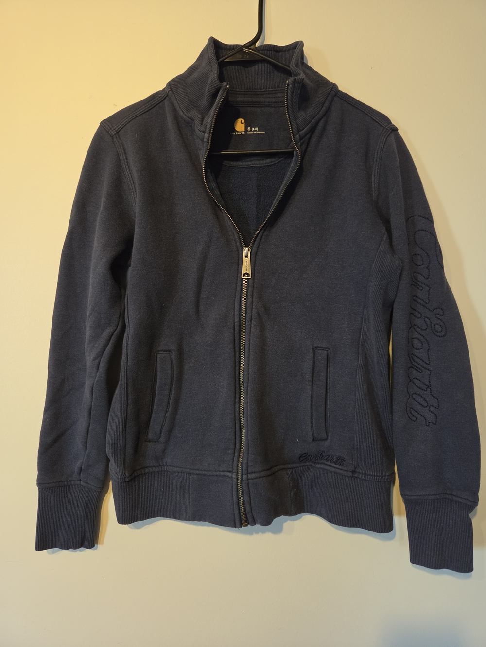 Carhartt Women's Navy Zip-Up Sweatshirt Dunlow
